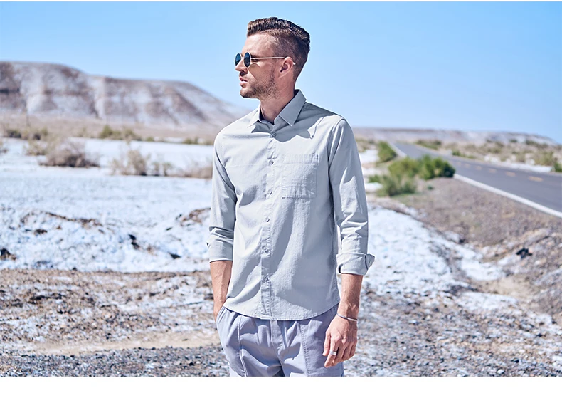 Enjeolon, Осень-зима, мужские повседневные рубашки, Camisa Masculina, длинный рукав, отложной воротник, рубашка, модная одежда, CX2541-1