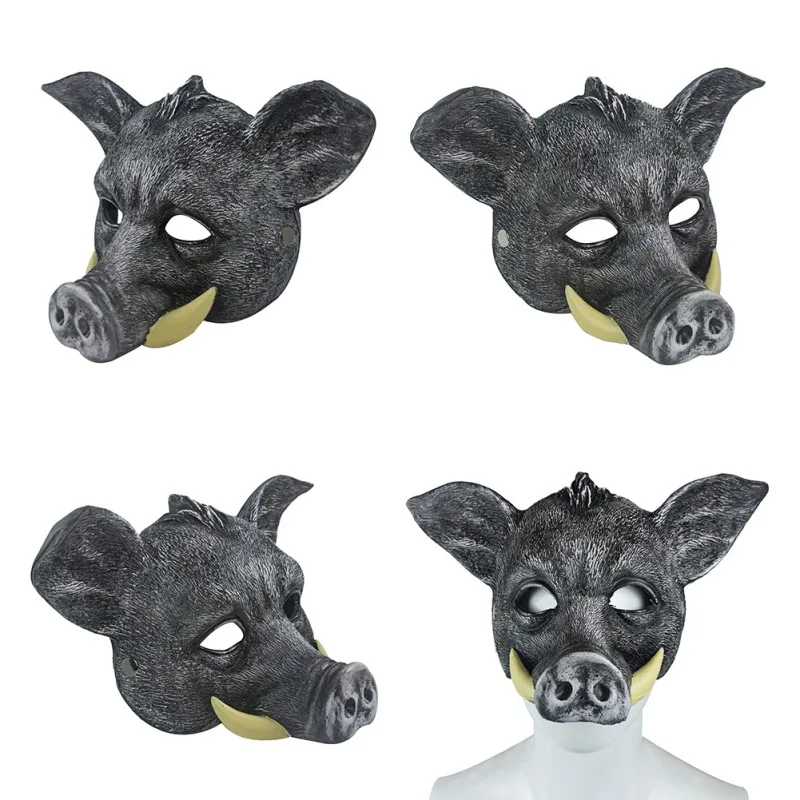 Маска на голову дикого кабана для взрослых реквизит из искусственной пены