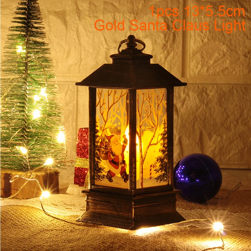 Gold Santa Claus Рождественские украшения для дома светодиодный светильник для рождественской елки - Цвет: Gold Santa Claus