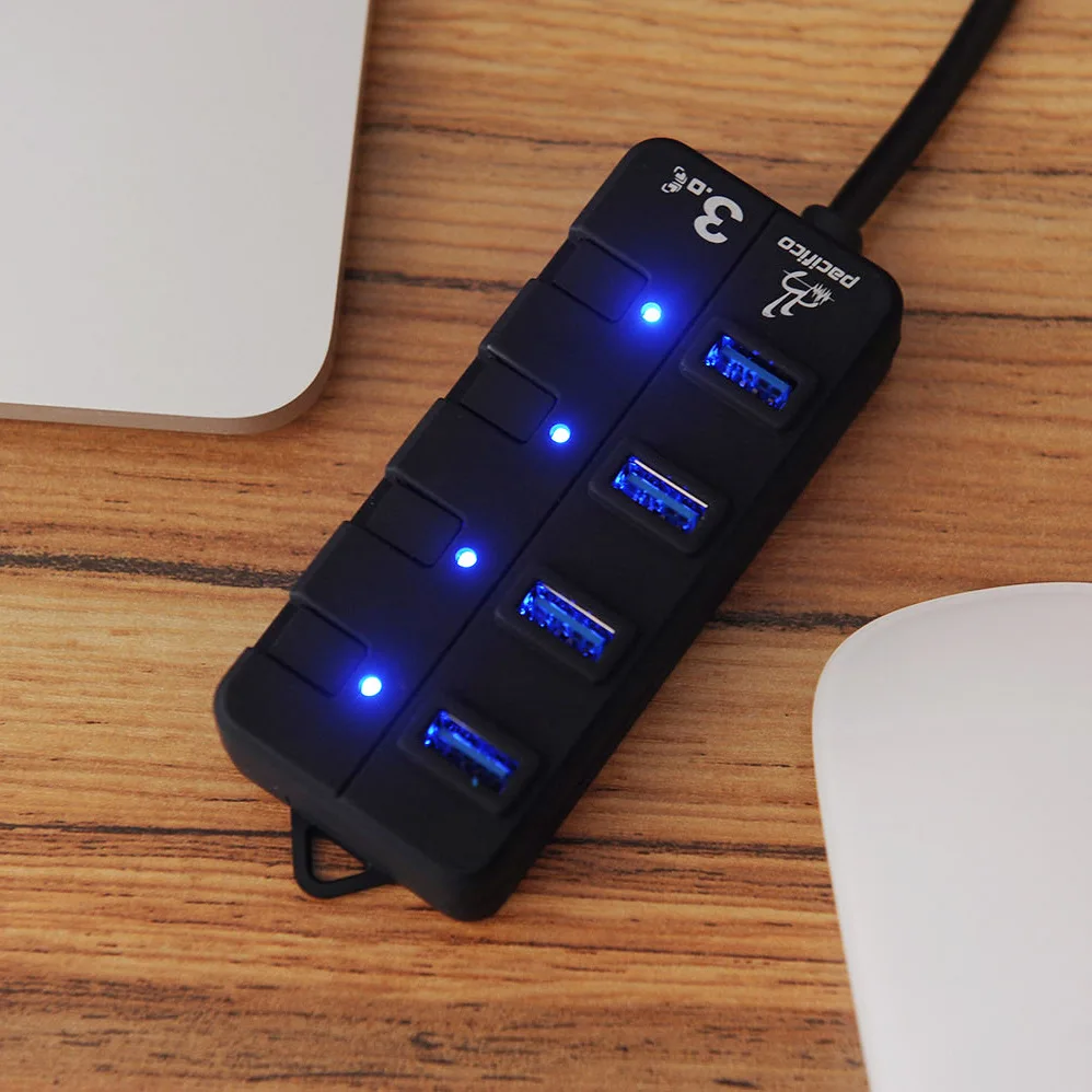 

USB-удлинитель для кабеля компьютера, 4 порта, 3,0 дюйма