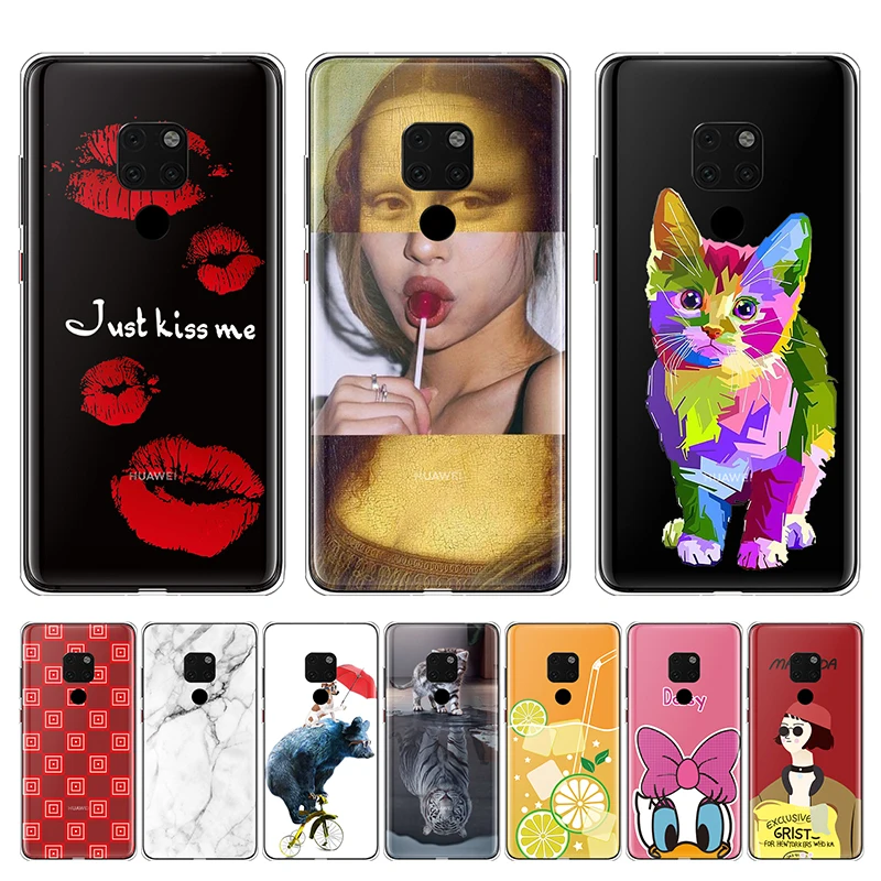 Силиконовый чехол для телефона Huawei Mate 20 Pro из мягкого ТПУ креативный милый Чехлы |