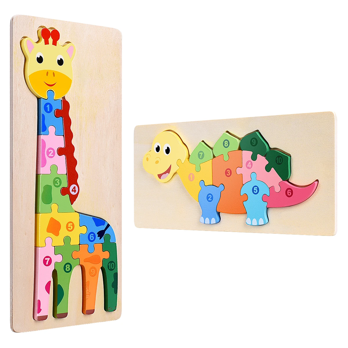 Детские игрушки 3D пазл деревянная математическая игрушка животные динозавр Пазл