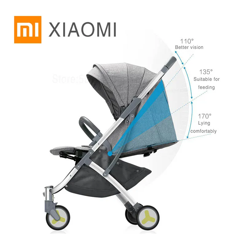 XIAOMI MIJIA многофункциональная детская коляска с высоким пейзажем, складная детская коляска для новорожденных, легкая прогулочная коляска