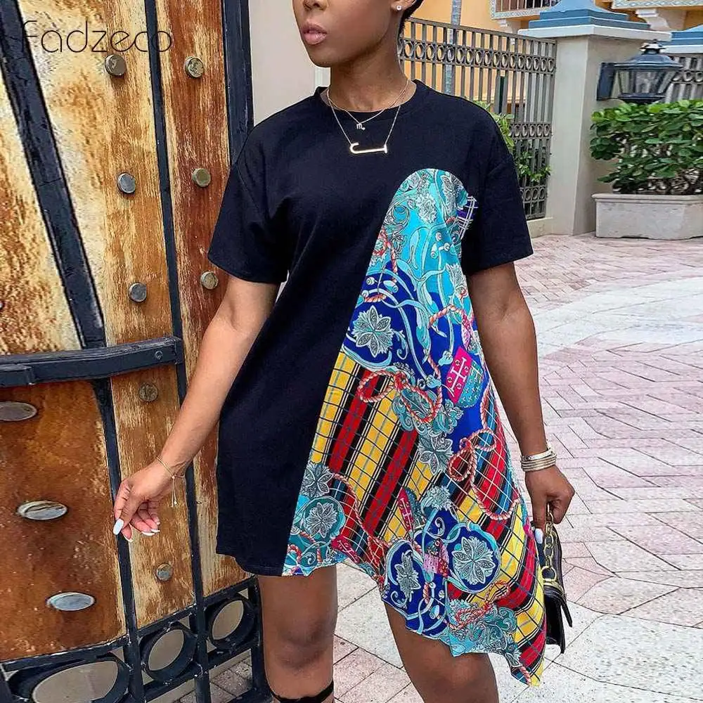Fadzeco африканская женская одежда Дашики модное платье с принтом Этнический узор