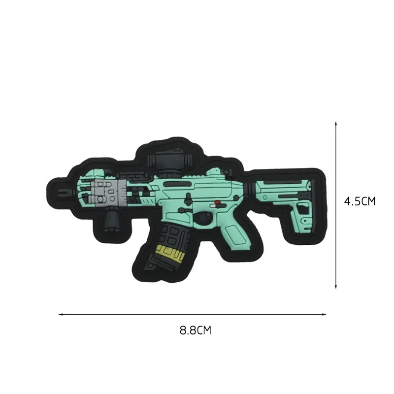 3D пластырь из ПВХ в форме пистолета застежка-крючок пластыри боевые резиновые