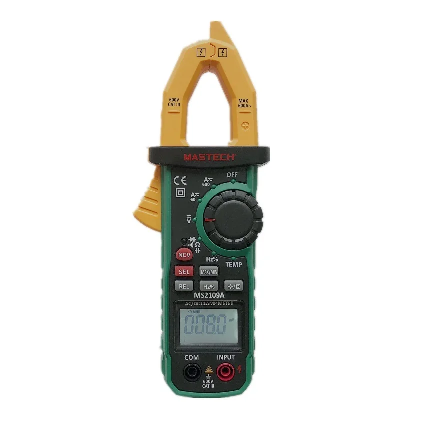 Mastech MS2109A цифровой зажим постоянного и переменного тока с автоматическим выбором