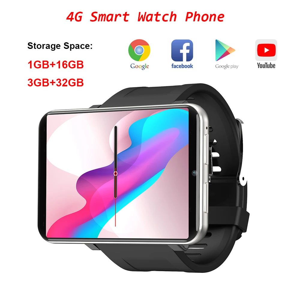

Смарт-часы DM100 мужские с поддержкой 4G, Wi-Fi, GPS, Bluetooth, 3 + 32 ГБ
