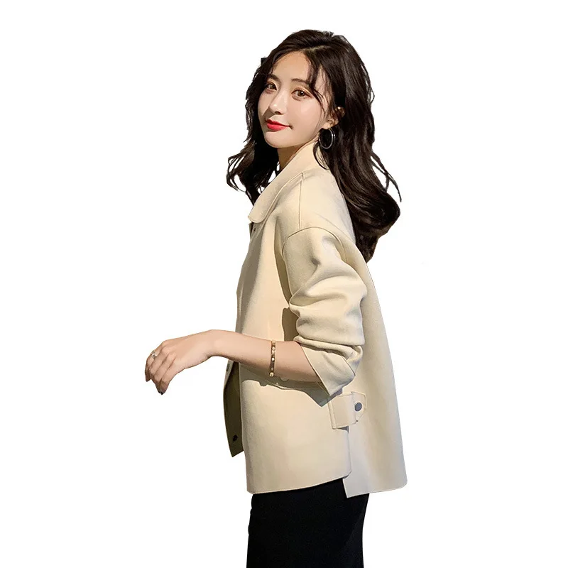 

Woman Jackets Spring Autumn Short Style Ladies Coat Korean Loose Plus Size Jackets Single Breasted Outerwears Women's Clothing