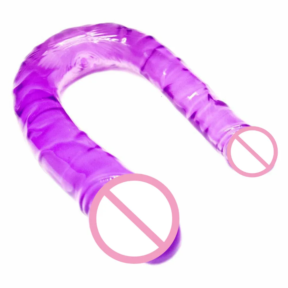13 ”Jelly Dual Glans член фаллоимитатор Вагина и анальный двойной телефон секс игрушки