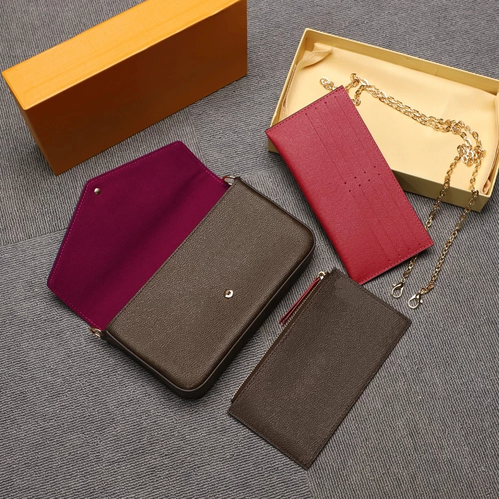 

Быстрая доставка, высококачественный роскошный дизайн, кошелек из трех частей на цепочке, сумка-мессенджер, сумки на плечо, женские сумки с ...