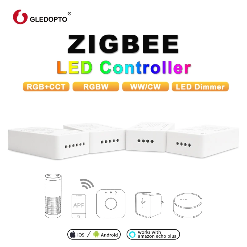 Светодиодный контроллер ZIGBEE RGB + CCT WW/CW zigbee светодиодный DC12-24V полосы zll приложения