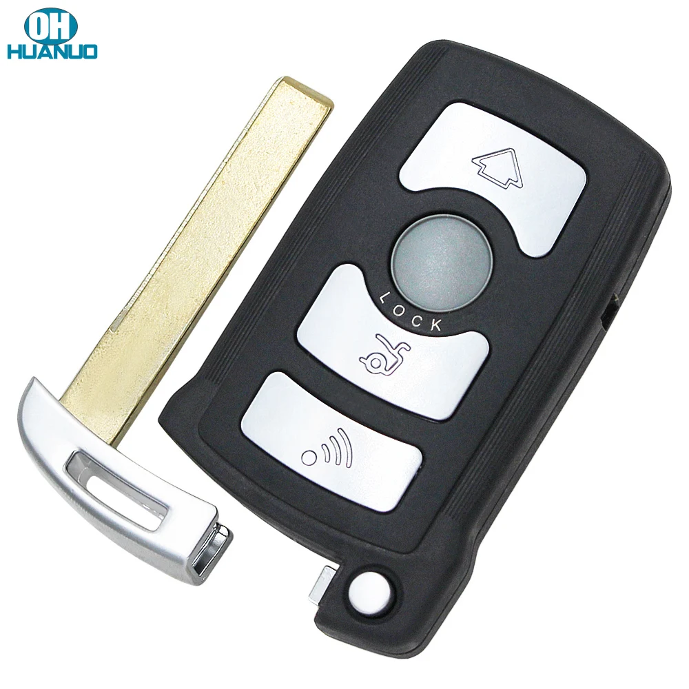 4 кнопочный дистанционный смарт ключ Брелок чехол для BMW 7 серии с UNCUT Key|Ключ от