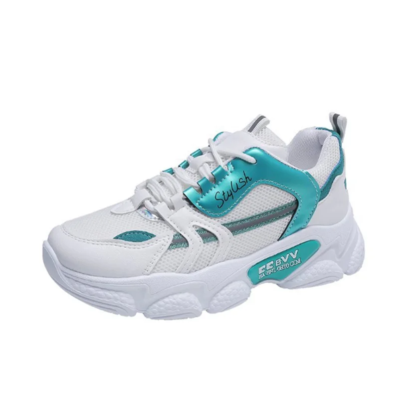 

Women's Chunky Sneakers Thick Bottom Platform Vulcanize Shoes Fashion Breathable Casual Running Shoe for Woman Female 2021