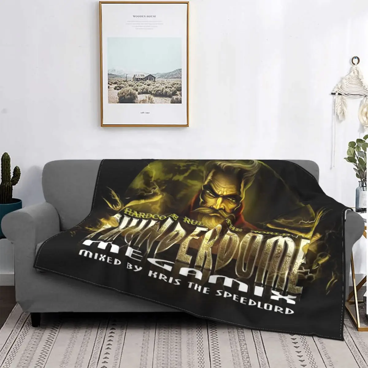 

Thunderdome-Manta a cuadros para cama, colcha de algodón y lino, 135