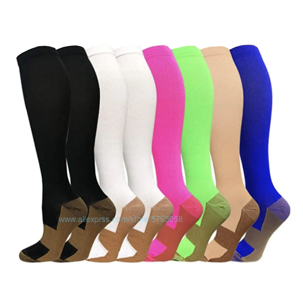 

Set of 8pairs Compression Stocking Men Athletic Socks Medical Running Nursing Hiking Recovery & Basketball Sock