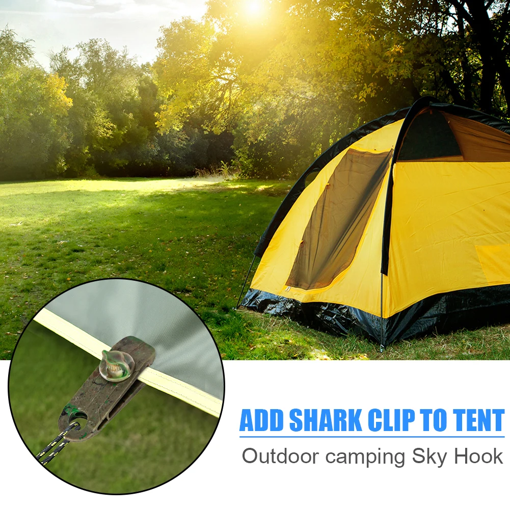 

10pcs Outdoor Camping Hiking Tent Fixing Clip Canopy Windproof Nylon Clamp