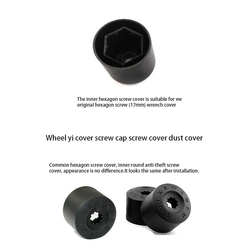 

20pcs Decorative Tyre Wheel Nut Bolt Head Cover Cap Wheel Nut Auto Hub Screw Cover Protection Dust Proof Protector High Quality