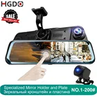Зеркало-видеорегистратор HGDO, 10 дюймов, сенсорный экран, FHD 1080P, Автомобильный видеорегистратор с функцией ночного видения