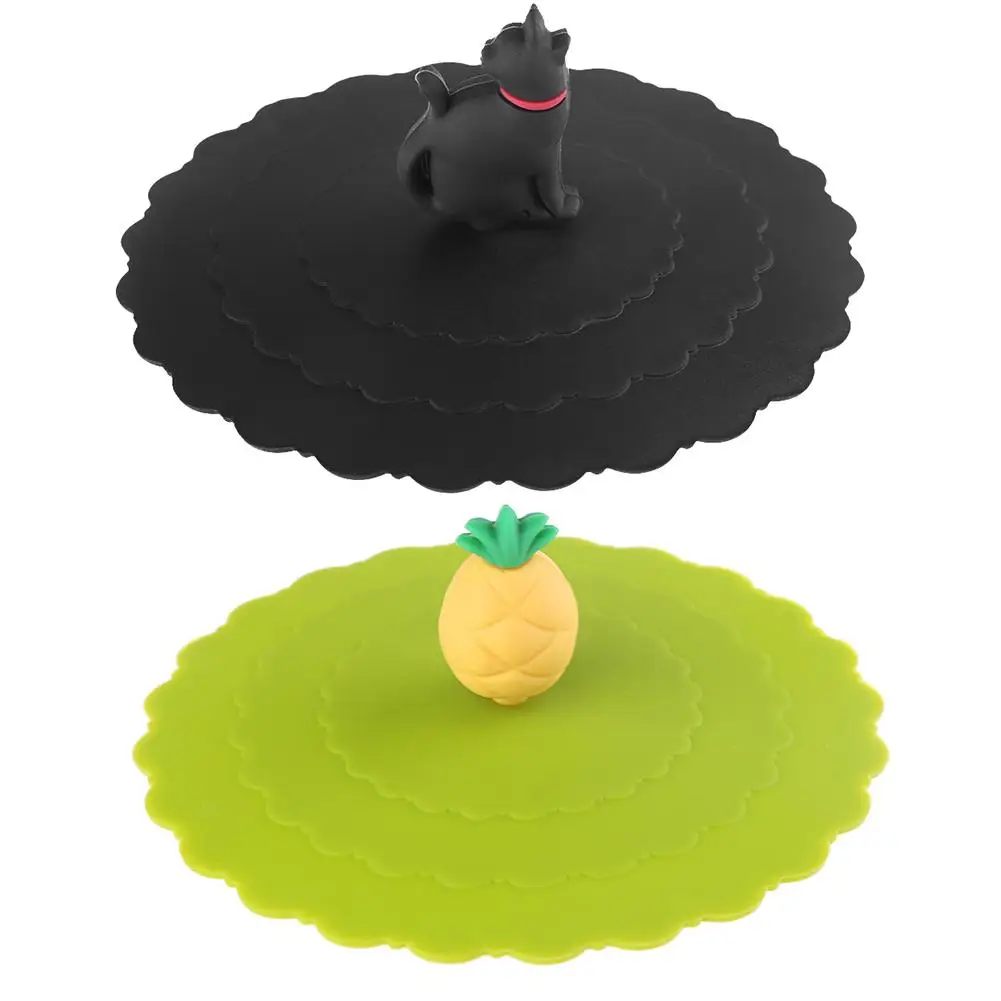 Многоразовые анти пылезащитные крышки для чайная чашка с крышкой милый кот