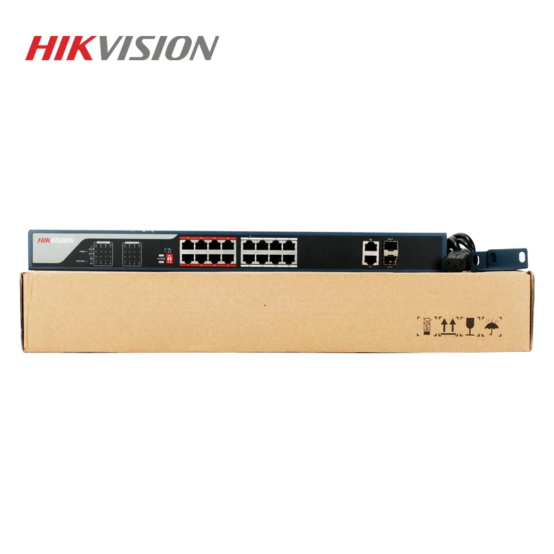Hikvision DS 3E0326P E/M PoE коммутатор 24 порта 10/100 Мбит/с порты + 1 порт Uplink 1000 м для канальных