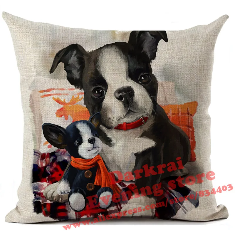 Рождественская наволочка для подушки с рисунком рождественских животных