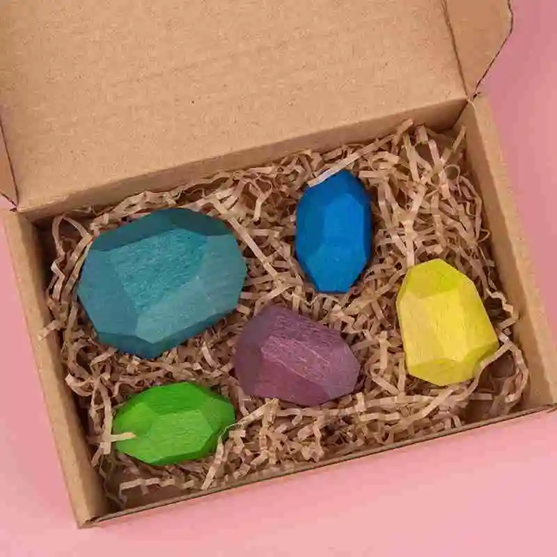 

Nordic ins wind color stone educational toy cascade children's stone toy ornaments E6E2