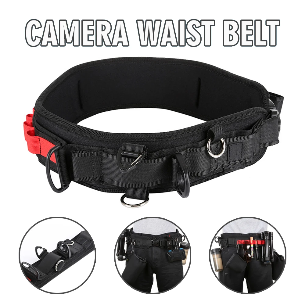 1pc for slrdslr camera waist bundle with hook waistband strap backpack belt photography belt multifunctional black waist belt free global shipping
