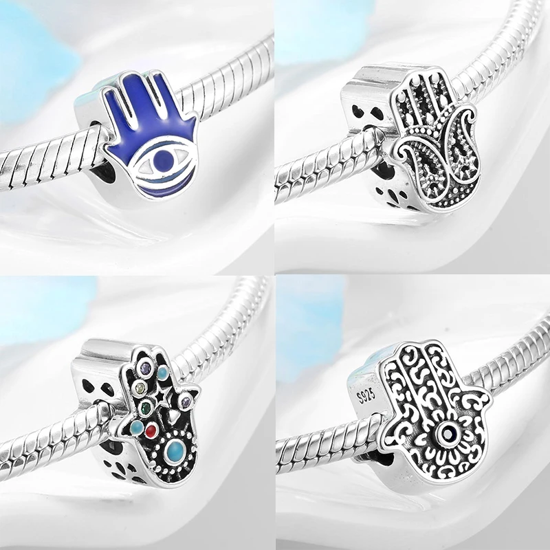 Женские и мужские браслеты из стерлингового серебра 925 пробы с изысканными