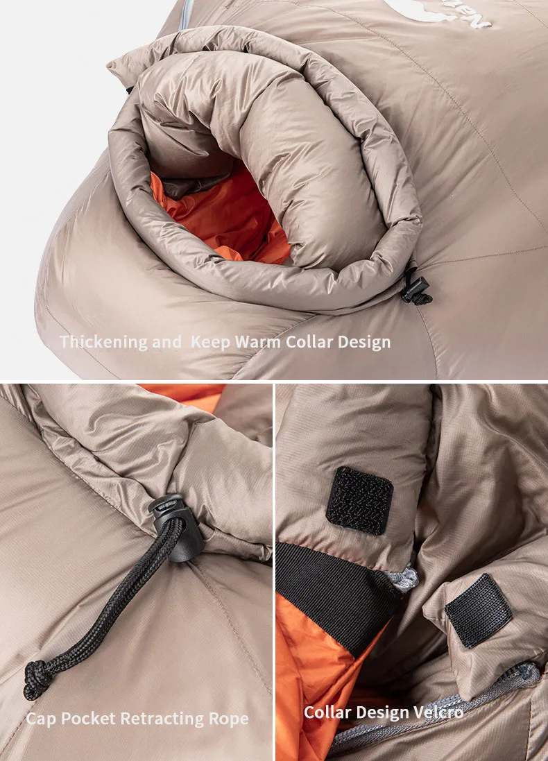 Naturehike зимний 750FP гусиный пух спальный мешок-21 ℃ утолщенный открытый кемпинг ветрозащитный Теплый Мумия портативный унисекс спальный мешок