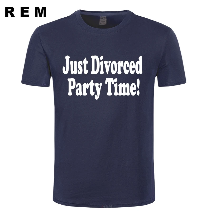 Забавная Мужская футболка только что разведенное время больше размеров и цветов