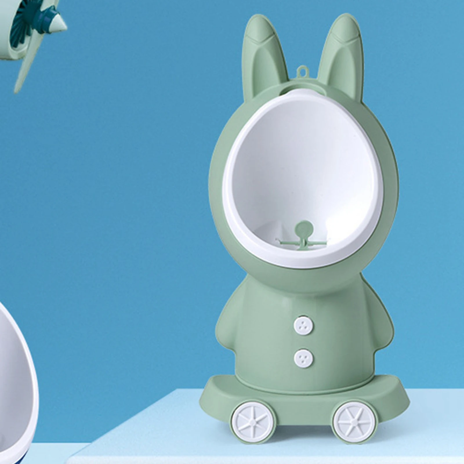 Urinario de entrenamiento de conejo para ni&ntilde;os peque&ntilde;os, ba&ntilde;o de ni&ntilde;os con objetivo de entrenamiento, orinal, inodoro, f&aacute;cil de limpiar, montado en la pared-2