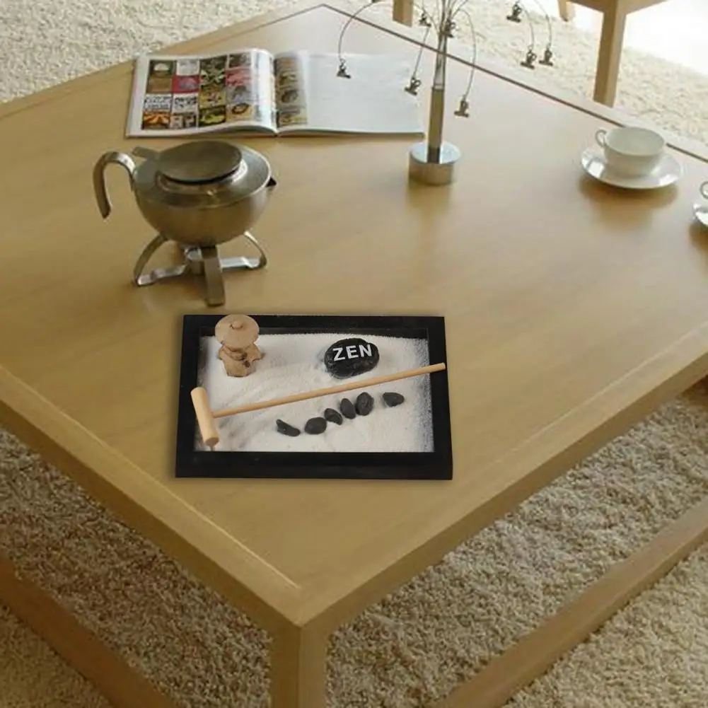 Развивающаяся статуя Будда дзен сад песок медитация спокойный расслабляющий