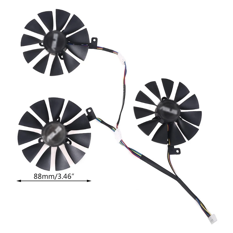 

1set 88mm T129215SH DC 12V 0.30AMP GPU Cooling Fan For -ASUS ROG-STRIX- RTX2080ti 2080 RTX2070 RTX2060 Graphics Card Fan