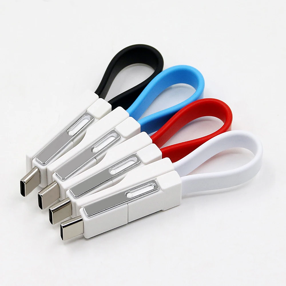 Короткий мини брелок с микро-usb зарядное устройство кабель для зарядки данных type C USB кабель для передачи данных кабели для iphone Saunsg huawei браслет кабель