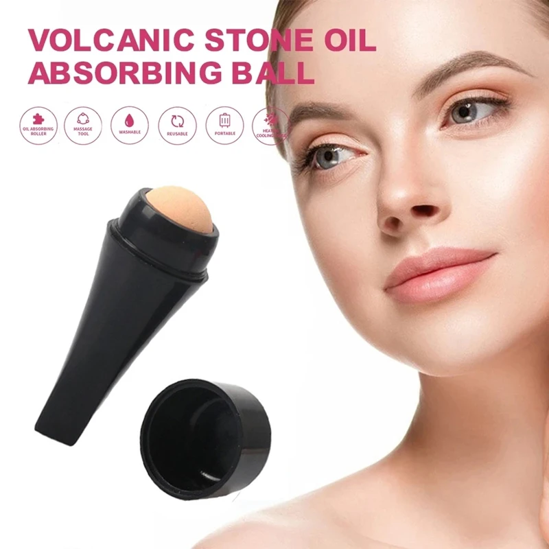

Face Oil Absorbing Roller Volcanic Stone Blemish Remover Face T-zone Oil Removing Rolling Stick Ball Summer Face Shiny Changing