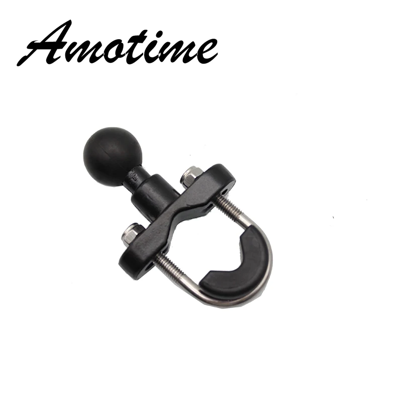 Motorcycle Handle Bar Rail Mount 37mm Width U-Bolt Mounting Base with 1 inch Ball for Gopro GPS work for Ram Mounts
