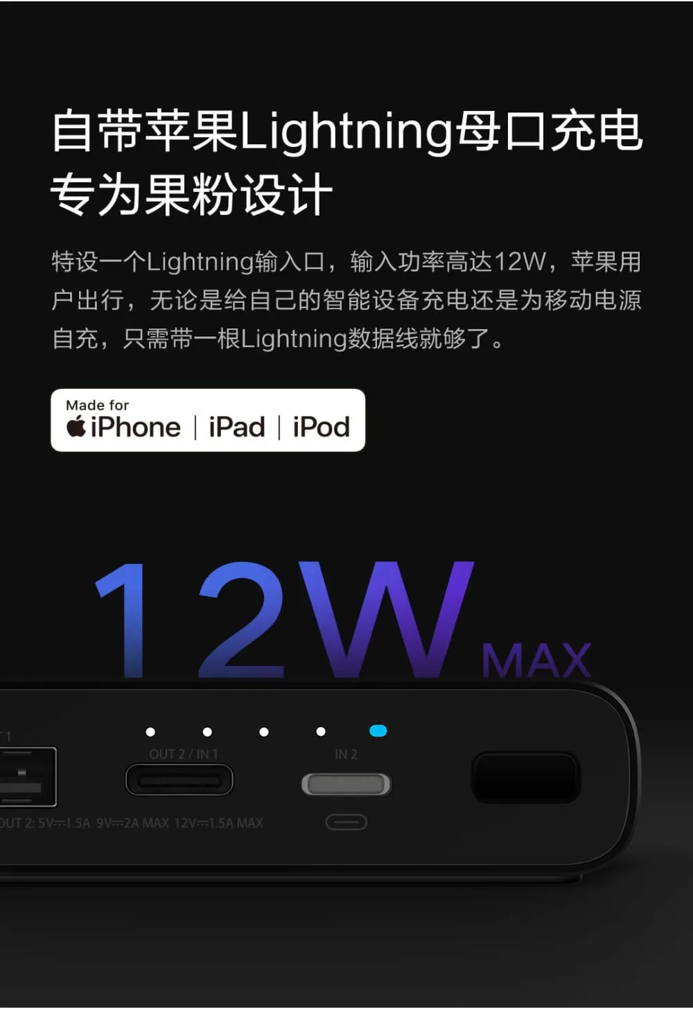 ZMI WPB100 10000 мА/ч, Беспроводной Мощность банка для MFi Apple для подзарядку с защитой от молнии двойной USB-C 18 Вт макс. 10 Вт макс сертификацией Qi