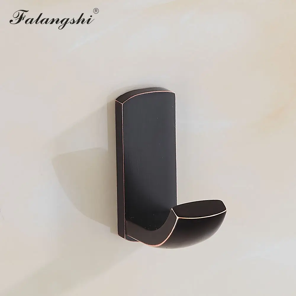 Black Bronze 1 шт. крючки для полотенца халата Античная латунная одежда вешалка под пальто крючок рустостойкий винт крючок для халата настенный хромированный матовый WB8100 - Цвет: Black Bronze