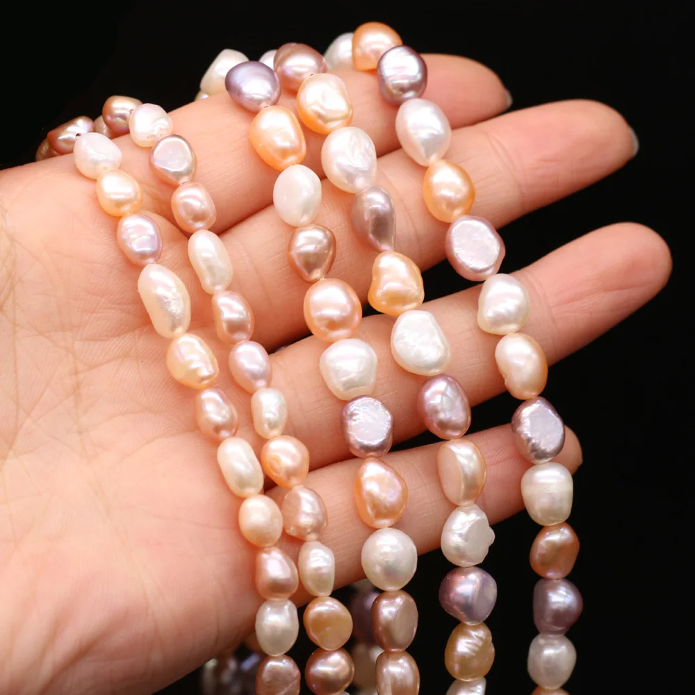 

Hot Fine 100% Natural Fresh Water Vertical Hole Two Side Light Mix Color Pearl Beads for Jewelry Making Bracelet Necklace Gift