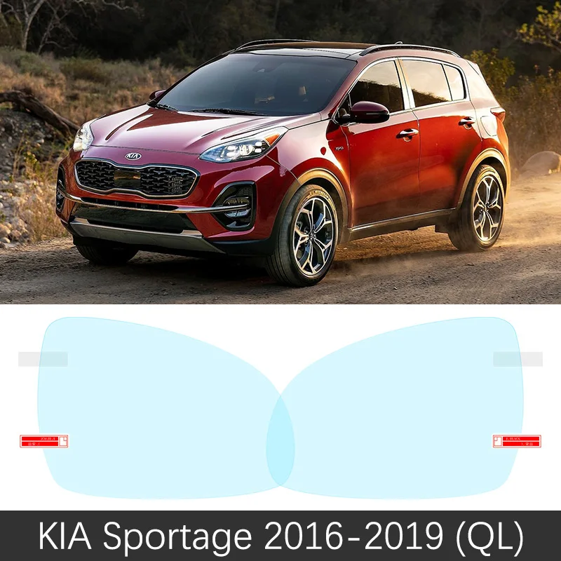 Sportage 2016-2019 Для Kia Sportage 2005~ JE KM SL QL R 2005~ полное покрытие зеркало заднего вида противотуманные пленки непромокаемые противотуманные пленки аксессуары - Название цвета: Sportage 2016-2019