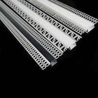 5 30pcs of 1m 3 3ft trimless drywall plaster recessed 12 16 20mm aluminium profile black matte diffuser strip embedded channel
