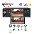 Автомобильный радиоприемник 1 Din 4 дюйма Android MP5 EQ Smart Voice Wince 2USB AUX Bluetooth Sapacitive Screen FM SD HD с красочным светом Mirrorlink