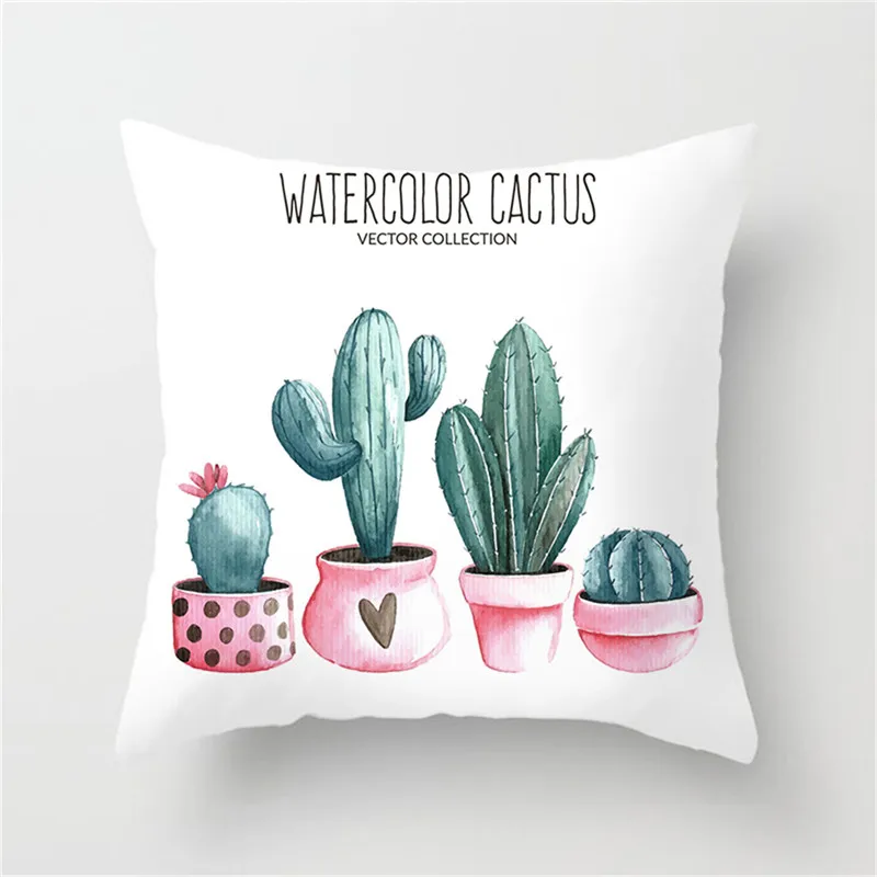 Fuwatacchi Tropical Plants Cushion Cover Colorful Flower Flamingo Pineapple Pillow Car Home Sofa Decoration Case | Дом и сад