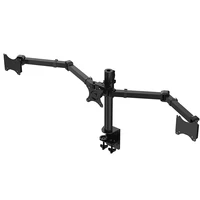desktop triple lcd monitor stand arm adjustable display stand holder tv bracket for three 10 27 lcd monitor max load 10kg arm