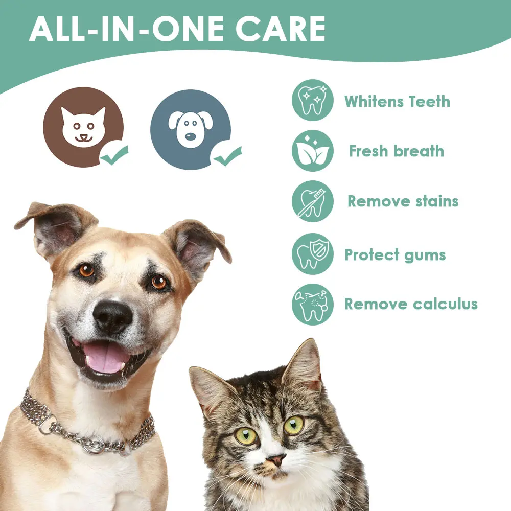 

2PC Pets Dog Teeth Cleaning Whitening Pen Teeth Cleaning Pen Dogs Cats Natural Plants Tartar Remover Tool Suitable For All Pets