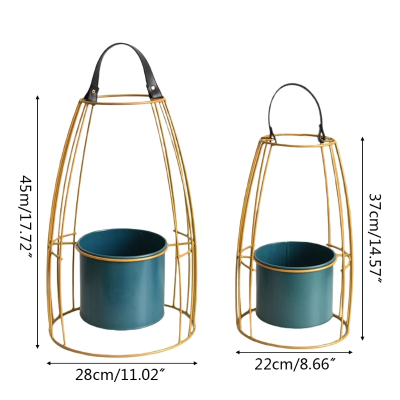 

Metal Iron Hanging Flower Pot Basket Swinging Plant Hanger Holder Garden Balcony Outdoor Decoration