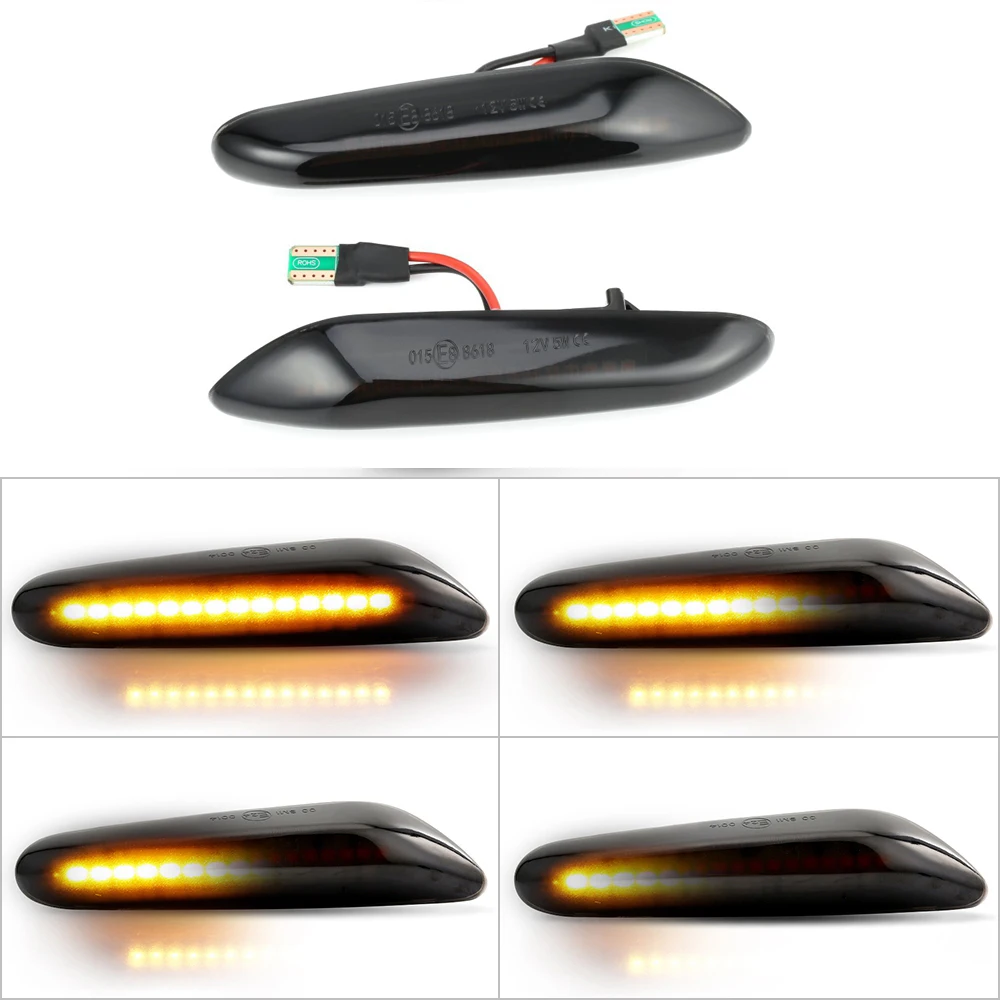 2 шт. 3528 SMD 5 Вт боковой маркер светодиодный указатель поворота потока воды