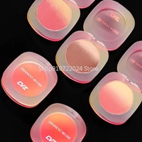 3 color gradient blush trimming plate dirty tea pink not easy to fly powder warm color blush natural nude makeup free shipping
