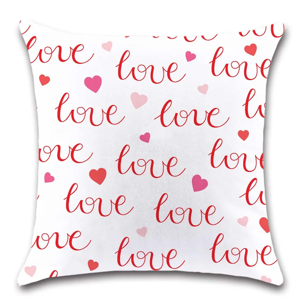 Наволочка с разноцветным рисунком в красно-синюю полоску белыми волнами