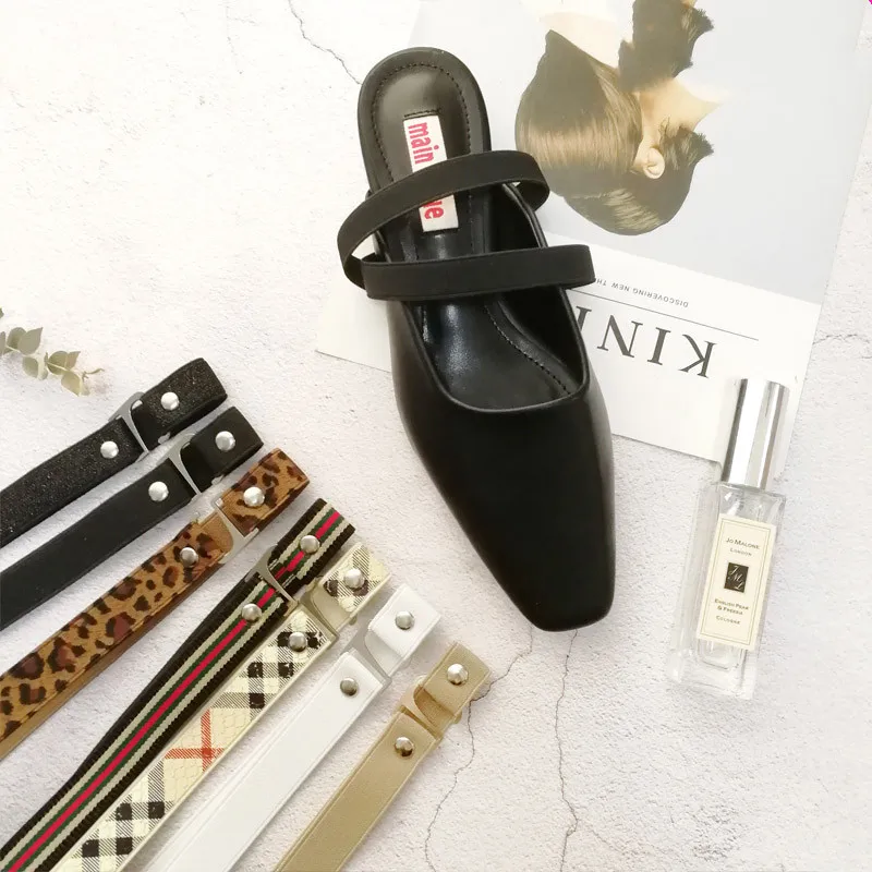 1 пара цветных эластичных лент для обуви однотонные шнурки на высоком каблуке